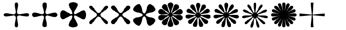 Schriftmuster von Asterisp.