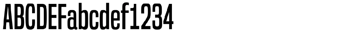 Built typeface specimen.