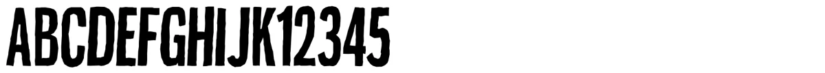 Darkheart typeface specimen.