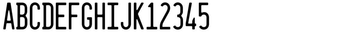 Dealerplate 字体样张。