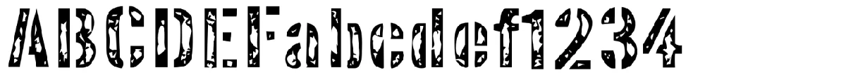 Interplanetary Crap typeface specimen.