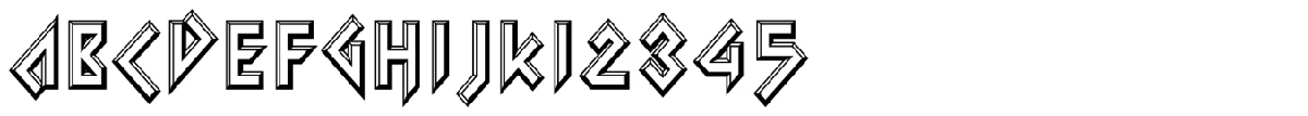 Iomanoid 字体样张。