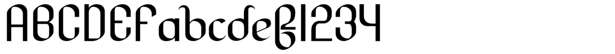 Lesser Concern typeface specimen.