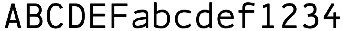 Schriftmuster von Linefeed.