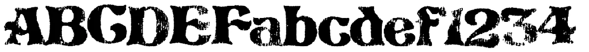 Reagan 字体样张。