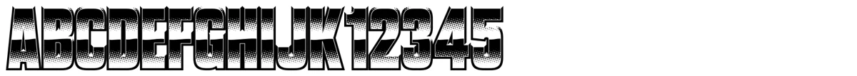 Muestra de la tipografía Vanchrome.