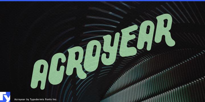 Acroyear typeface specimen