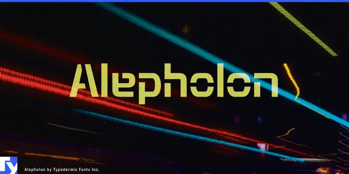 Alepholon typeface specimen