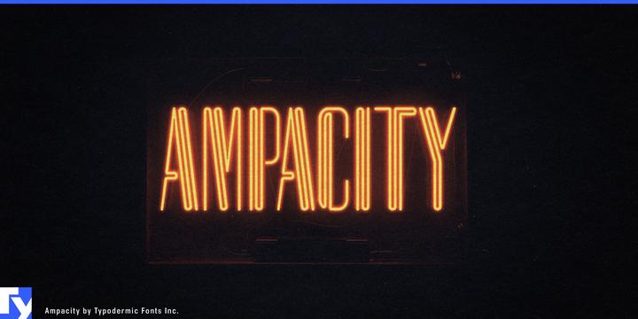 Ampacity typeface specimen