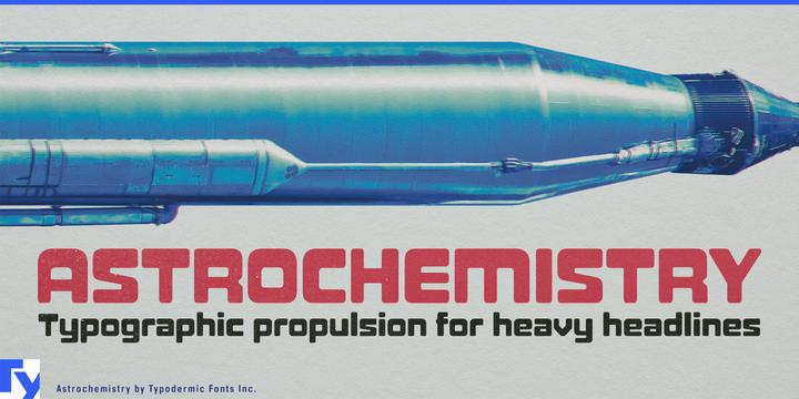 Astrochemistry typeface specimen