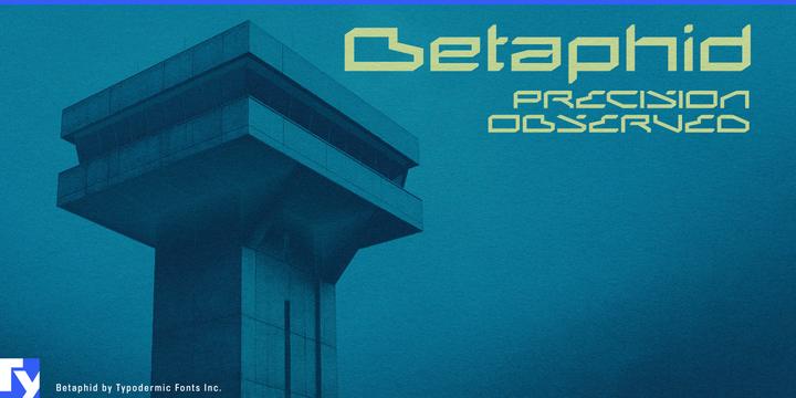 Betaphid typeface specimen