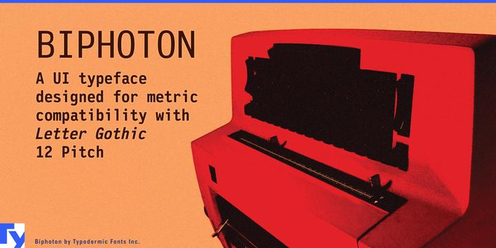 Biphoton typeface specimen