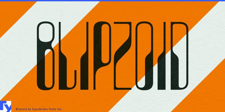 Blipzoid typeface specimen