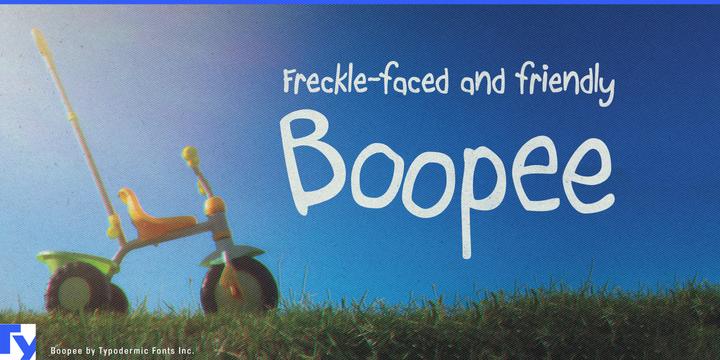 Boopee typeface specimen