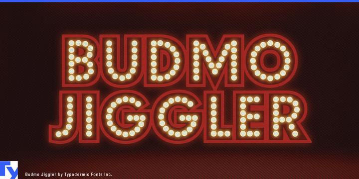 Budmo typeface specimen