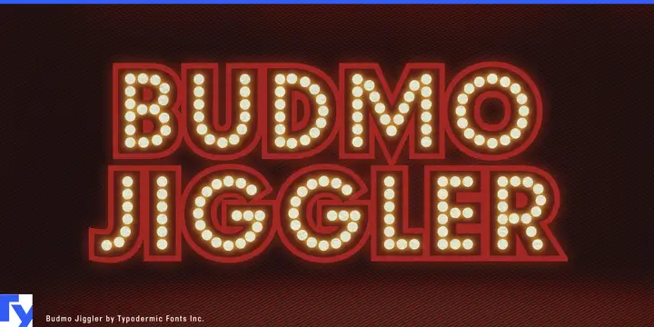 Budmo typeface specimen