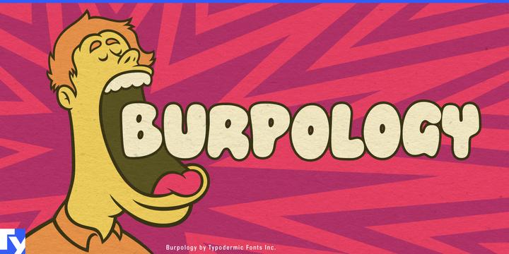 Burpology typeface specimen