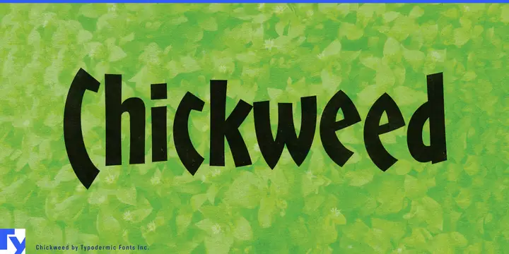 Chickweed typeface specimen