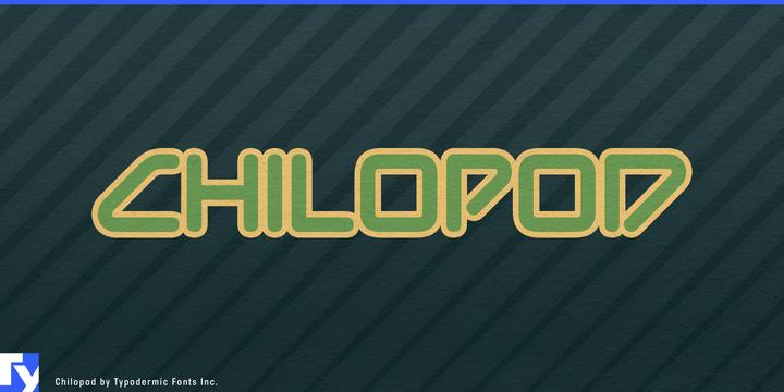 Chilopod typeface specimen