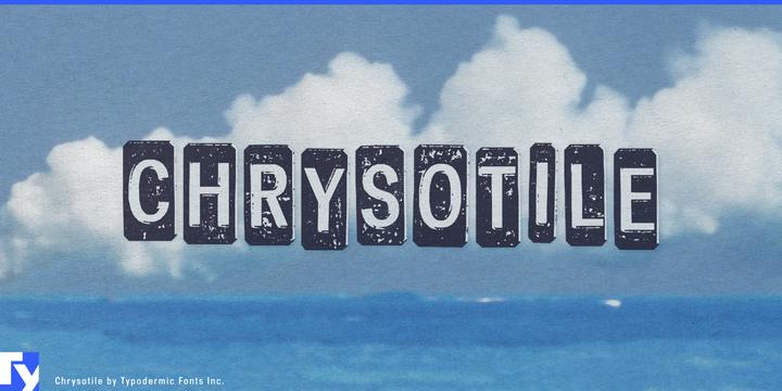 Chrysotile typeface specimen