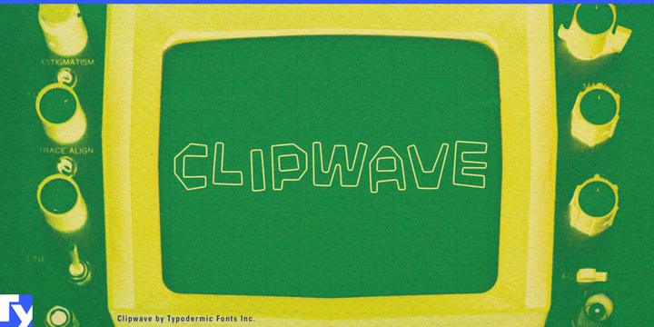 Clipwave typeface specimen