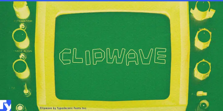 Clipwave typeface specimen