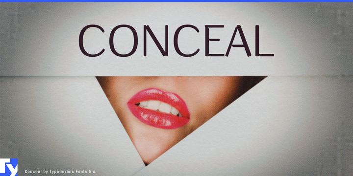 Conceal typeface specimen