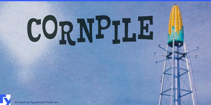 Cornpile typeface specimen