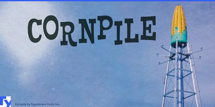 Cornpile typeface specimen