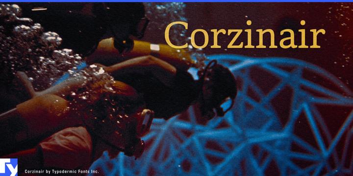 Corzinair typeface specimen