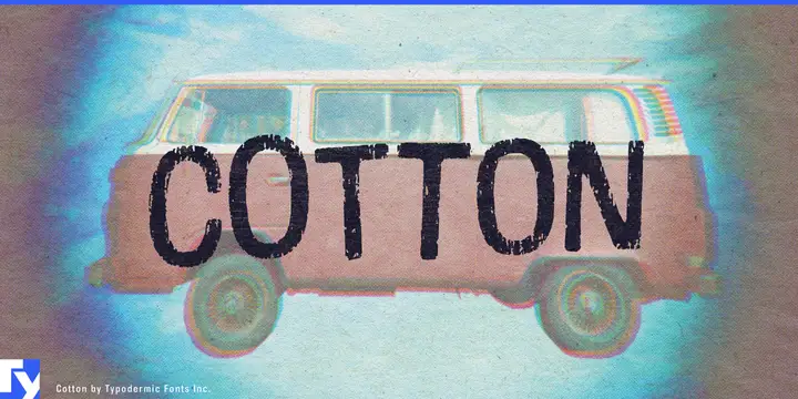 Cotton typeface specimen
