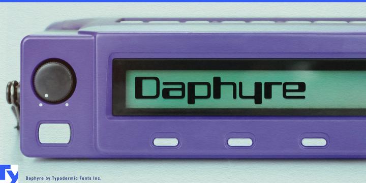 Daphyre typeface specimen