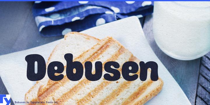 Debusen typeface specimen