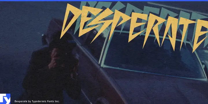 Desperate typeface specimen