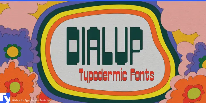 Dialup typeface specimen