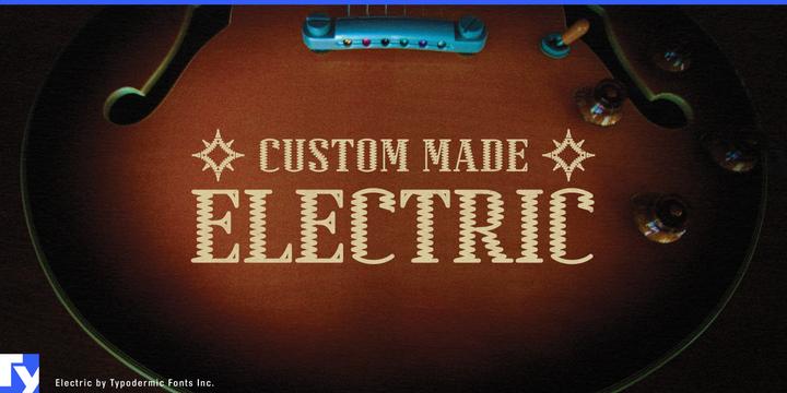 Electric typeface specimen