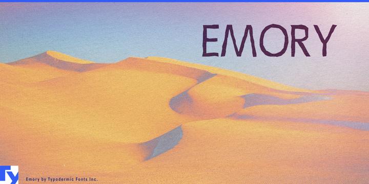 Emory typeface specimen