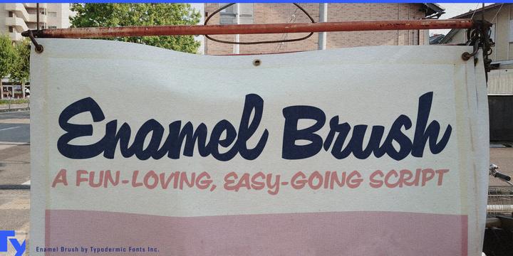 Enamel Brush typeface specimen