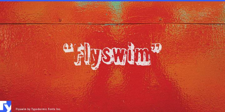 Flyswim typeface specimen