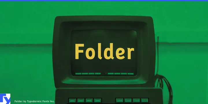 Folder typeface specimen