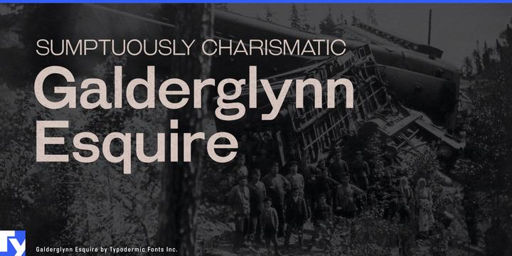 Galderglynn Esquire typeface specimen
