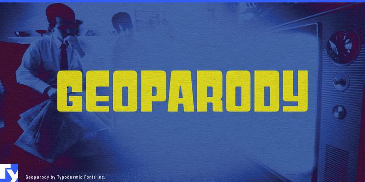 Geoparody typeface specimen