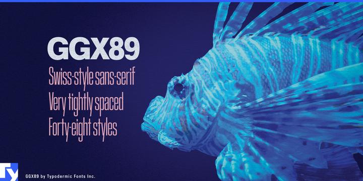 GGX89 typeface specimen
