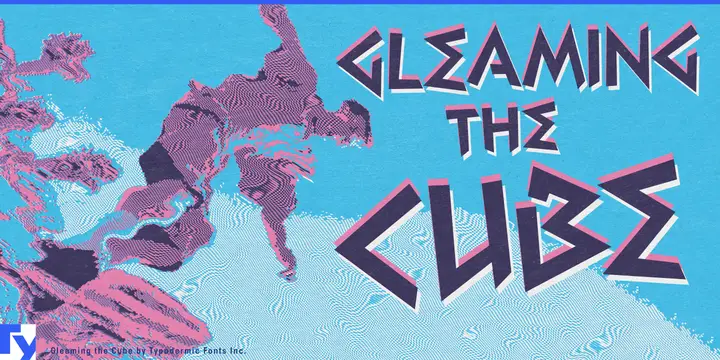 Gleaming the Cube typeface specimen