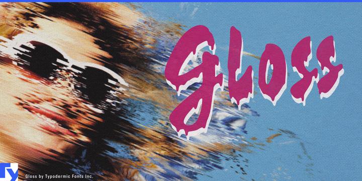 Gloss typeface specimen