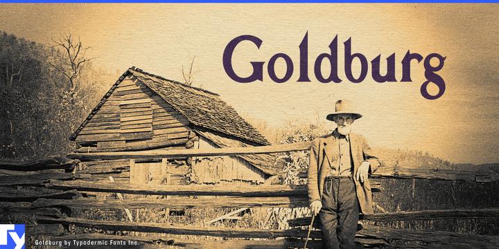 Goldburg typeface specimen