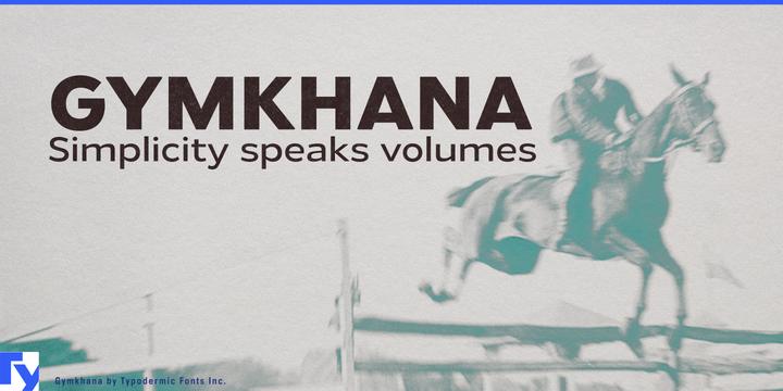 Gymkhana typeface specimen