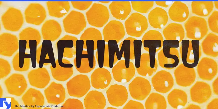Hachimitsu typeface specimen