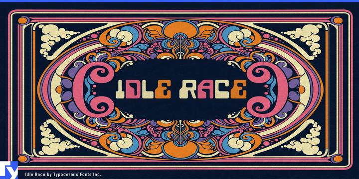 Idle Race typeface specimen