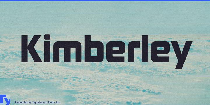 Kimberley typeface specimen